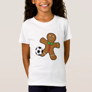 T-Shirt Homme en pain d'épices jouant au football