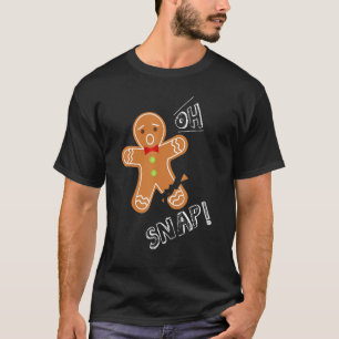 T-shirt Homme en pain d'épices Oh Snap Noël Cuisson de bi