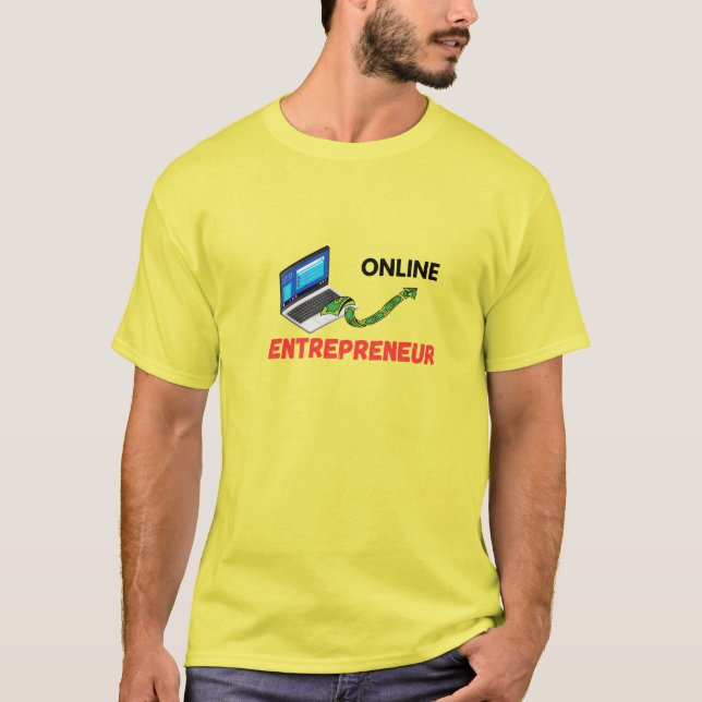 T-shirt Homme - Entrepreneur en ligne (Devant)