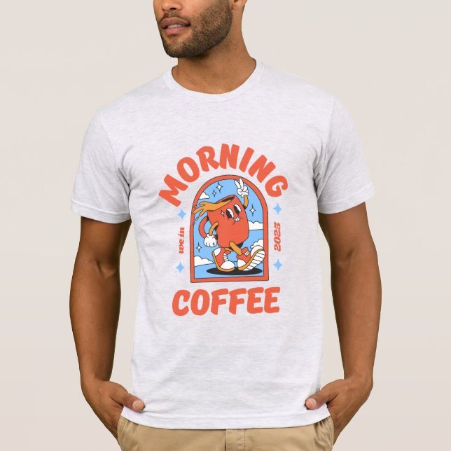 T-shirt homme et femme - Café du matin (Devant)