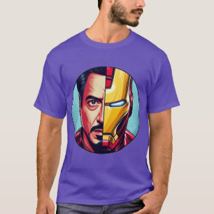 T-shirt Homme et Machineony Stark et Iron Man Fusion dans
