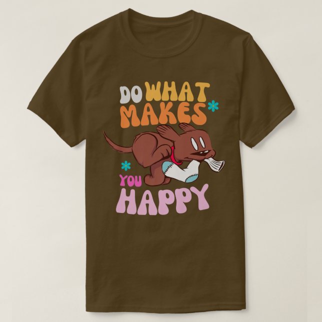 T-shirt homme/femme 'Happy Labrador Retro' vibes d (Design devant)