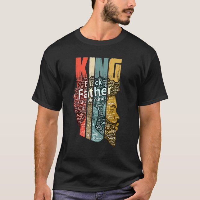T-shirt Homme fort Roi Noir Ado Afro-Américain Natura (Devant)