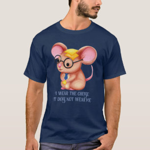 T-shirt Homme Fromage Poilu Souris Cravate Lunettes Intell