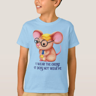 T-shirt Homme Fromage Poilu Souris Cravate Lunettes Nerd