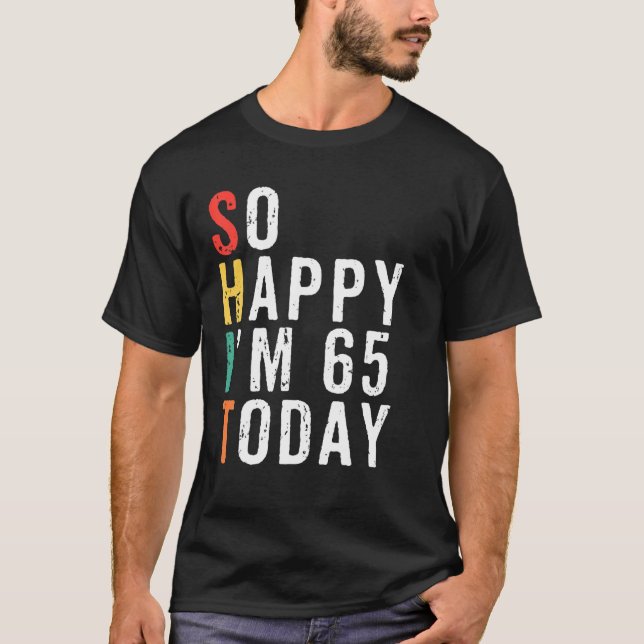 T-shirt Homme Funny 65E Anniversaire Cadeaux Gag 65 Ans Vi (Devant)