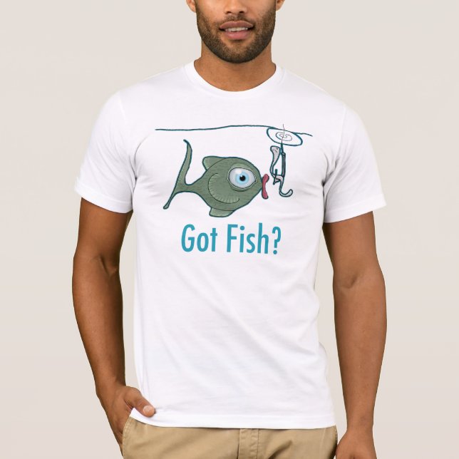 T-shirt homme Funny Fish Blanc (Devant)