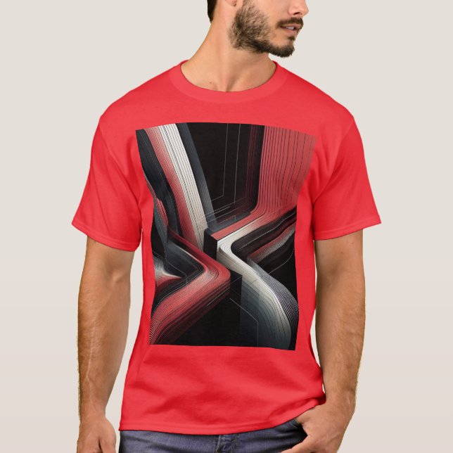 T-shirt homme géométrique Abstrait (Devant)