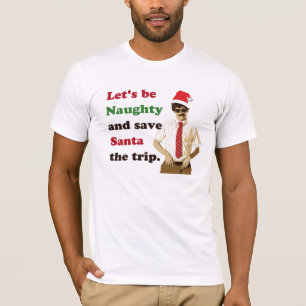 T-shirt Homme grossier de Père Noël de moustache des