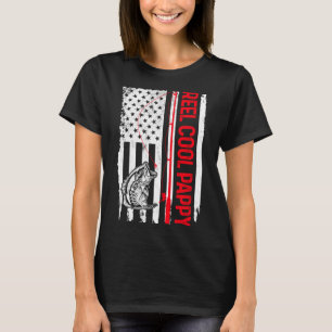 T-shirt Homme Homme Moulinet Cool Pappy Pêche Drapeau Amér