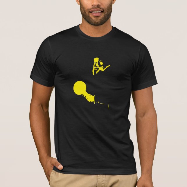 T-shirt Homme hors de temps (jaune électrique) (Devant)