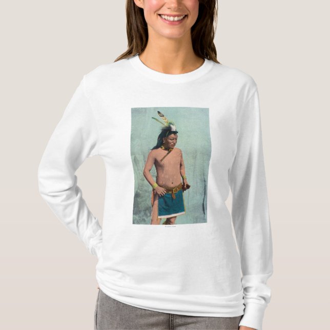 T-shirt Homme indigène appelé Lone Elk (Devant)