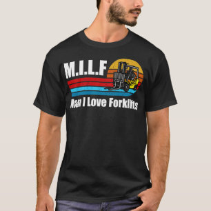 T-shirt Homme J'aime Forklifts Retro Vintage Forklifts Dri