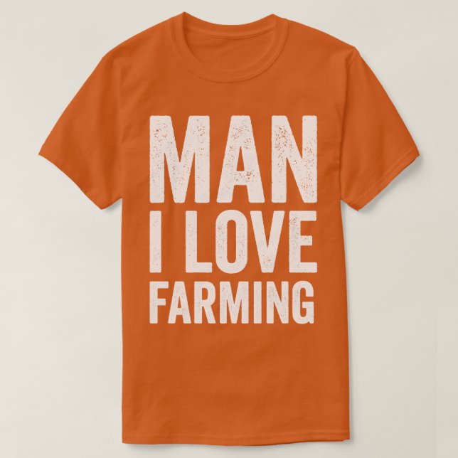 T-shirt homme j'aime l'agriculture drôle (Design devant)