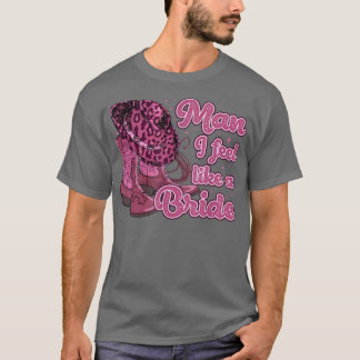 T-shirt Homme Je Me Sens Comme Une Mariée Retro Cowboy Cas