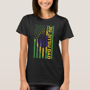T-shirt Homme Jiu Jitsu Brésilien Papa Drapeau Américain É