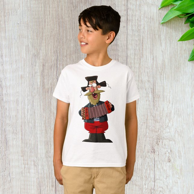 T-shirt Homme Jouant L'Accordion (Créateur téléchargé)