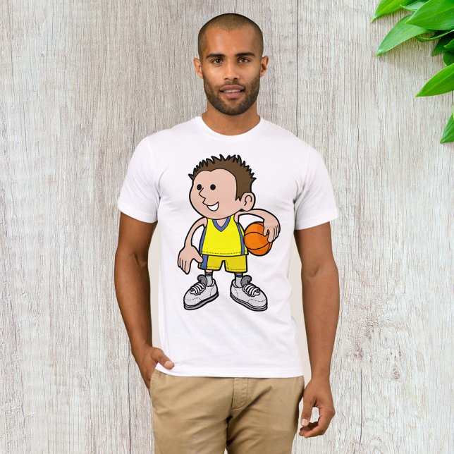 T-shirt Homme Joueur de basket-ball Jeune (Créateur téléchargé)