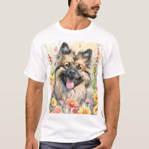 T-Shirt homme Keeshond aquarelle