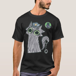 T-Shirt homme Kitty Cop – Purrtect & Serve Dark