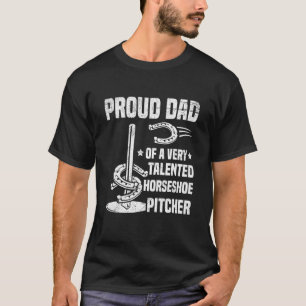 T-shirt Homme lançant un fer à cheval pour un papa lanceur