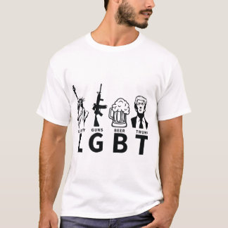 T-shirt homme "Liberty Guns Beer Trump"