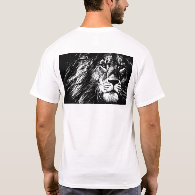 T-shirt homme Lion face arrière côté Modèle d'impr (Dos)