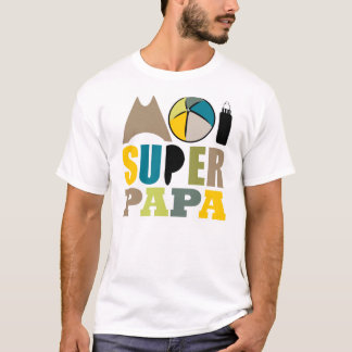 T-Shirt Homme - Logo Moi Super Papa Nature
