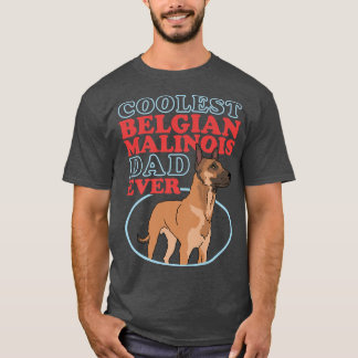 T-shirt Homme Malinois belge père chien propriétaire Malin
