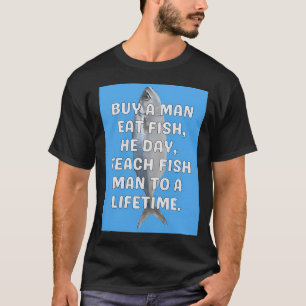 T-shirt Homme Mange Poisson Drôle