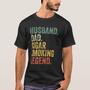 T-shirt Homme Mari Cigar Papa Légende Drôle Amusant Ciga
