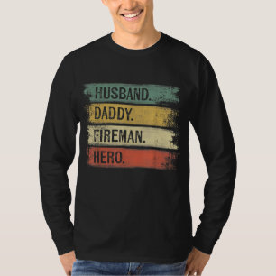 T-shirt Homme Mari Daddy Fireman Hero Pompier