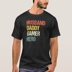 T-shirt Homme Mari Daddy Gamer Hero Pops Père Jeu D