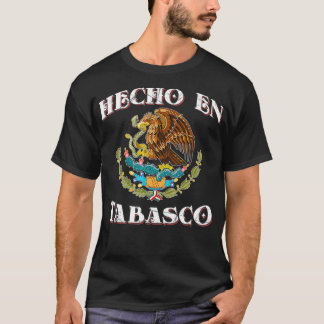 T-shirt Homme Mexicain Fabriqué à Tabasco Emblème du Drape