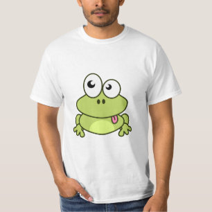T-shirt Homme mignon drôle de bande dessinée de grenouille