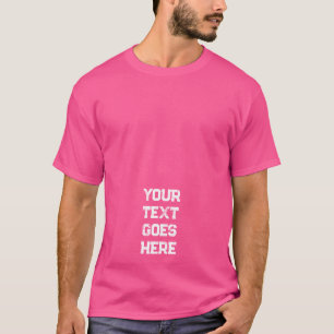 T-shirt Homme Modèle moderne Wow rose texte détendu