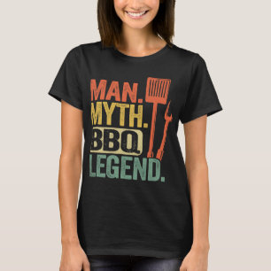 T-shirt Homme Mythe BBQ Légende Barbecue Grilling Papa Gri