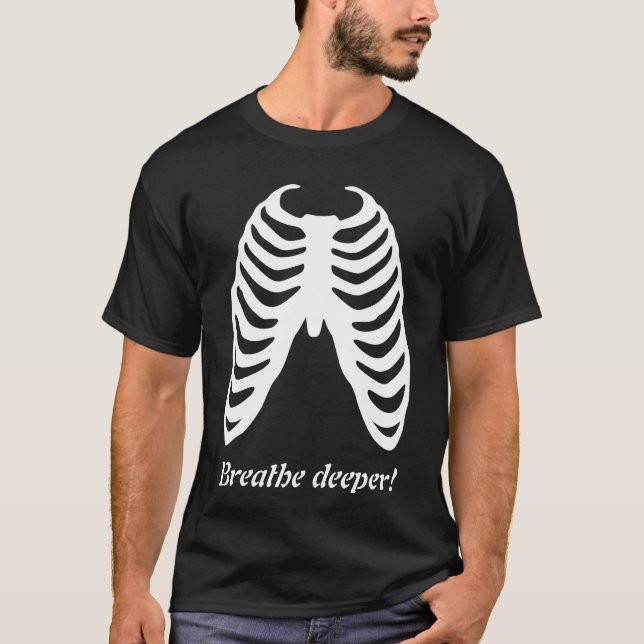T-shirt homme noir avec imprimé poitrine (Devant)