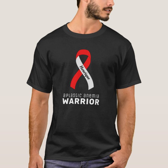 T-shirt homme noir guerrier de l'anémie plastique (Devant)
