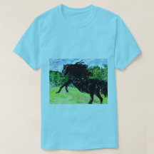 T-shirt homme noir Stallion tonnerre