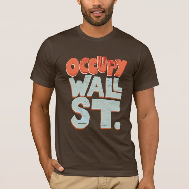 T-shirt Homme OCCUPY Bella Canvas Manche courte T Chemise (Devant)