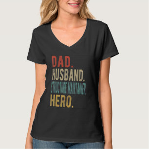 T-shirt Homme Papa Mari Mainteneur de Structure Héros