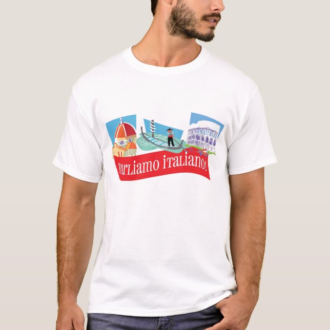 T-shirt Homme Parliamo Italiano (Devant)