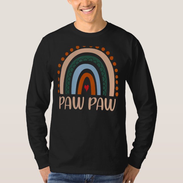 T-shirt Homme Paw Paw Rainbow Boho Rainbow Paw Paw Cool Pa (Devant)