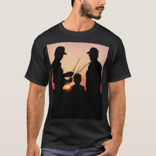 T-shirt homme paysan et couché de soleil