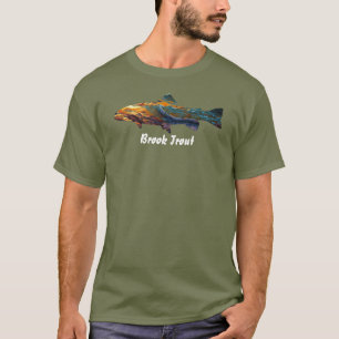 T-Shirt Homme Pêche à la mouche Truite arc-en-ciel