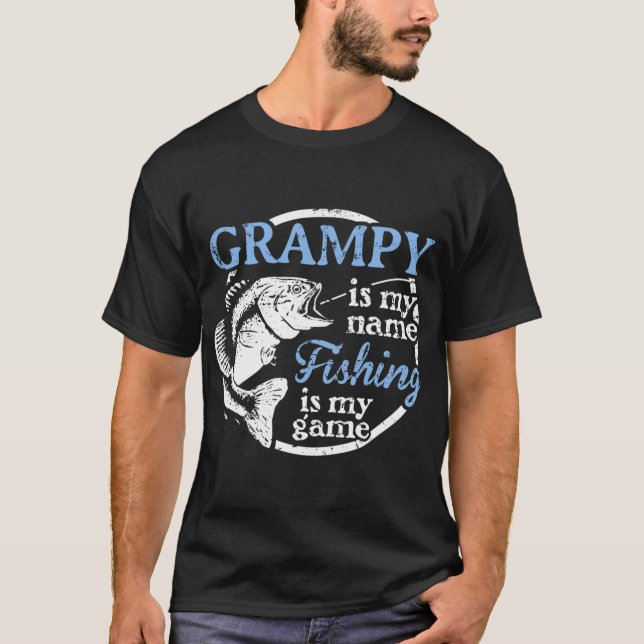 T-shirt Homme Pêche Fête des pères Grampy Cadeau pour papa (Devant)
