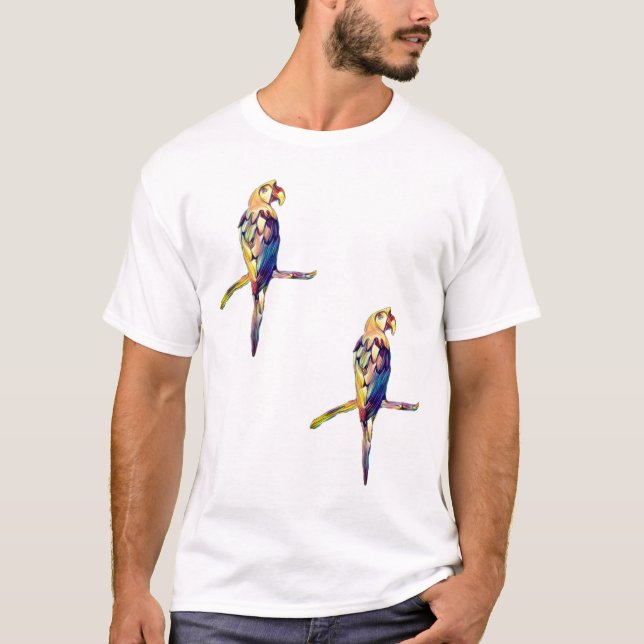 T-shirt homme perroquet coloré (Devant)