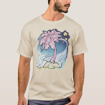 T-shirt homme Pink Palm & Blue Bird
