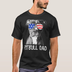 T-shirt Homme Pitbull Papa américain Drapeau Patriotique C